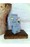 TTCC-105 - GOD IS LOVE TABLETOP CROSS CEMENT - - 3 