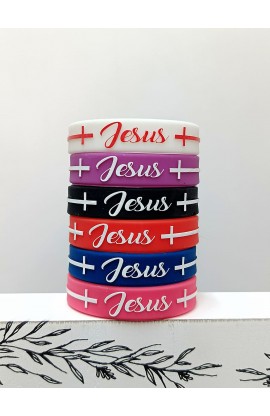 SC0326 - JESUS SILICONE BRACELET 16CM - - 1 