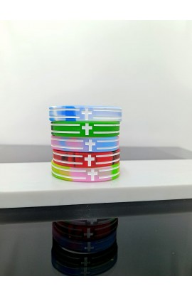 CROSS MULTICOLOR SILICONE BRACELET 19CM