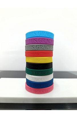 HIS GRACE IS ENOUGH SILICONE BRACELET 19CM