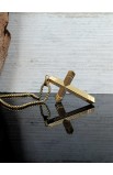 SC0334 - TRIANGLE EDGES CROSS GOLD NECKLACE - - 4 