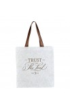 TOT161 - Tote White Brown Trust in the Lord Prov 3:5 - - 2 