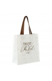 TOT161 - Tote White Brown Trust in the Lord Prov 3:5 - - 3 