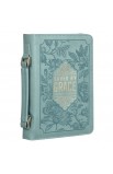 BBL812 - Bible Cover Fashion Teal Saved by Grace Eph 2:8 - - 3 