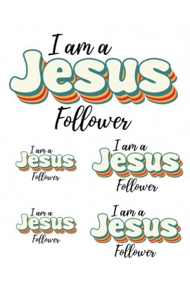 I AM A JESUS FOLLOWER UV STICKER