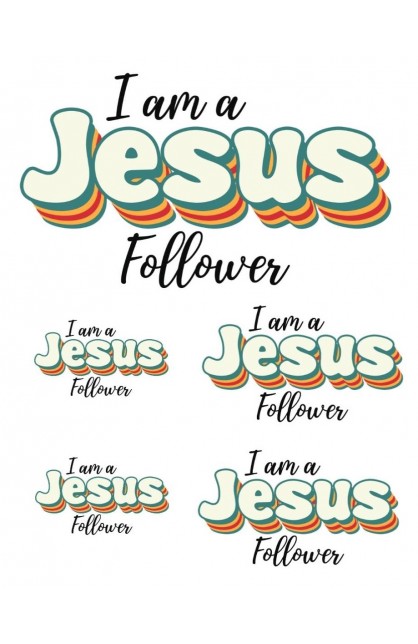 I AM A JESUS FOLLOWER UV STICKER