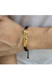 SC0097 - HE WILL NEVER LEAVE ME GOLD PLATED BRAIDED BRACELET - - 1 