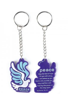 KC-461 - Keyring Pvc Dove Peace - - 1 