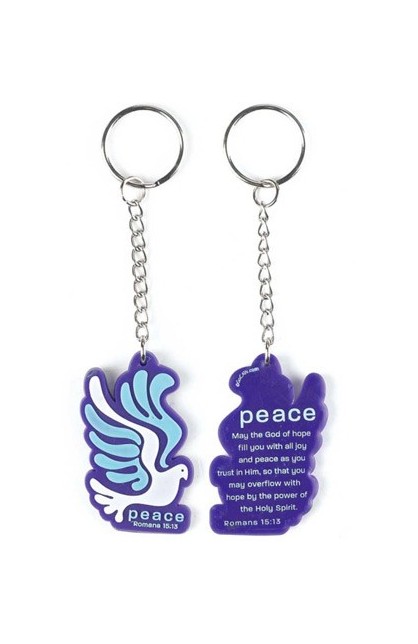 KC-461 - Keyring Pvc Dove Peace - - 1 