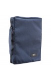 BBL112 - Navy Blue Fish Applique Poly Canvas Bible Cover (Large) - - 4 