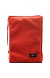 BBM140 - Red Fish Applique Poly Canvas Bible Cover (Medium) - - 1 