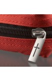 BBM140 - Red Fish Applique Poly Canvas Bible Cover (Medium) - - 5 