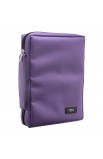 BBM218 - Dahlia Purple Poly Canvas Bible Cover with Fish Applique (Medium) - - 5 