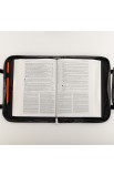 BBM521 - Gray Quilt Stitched Purse Style Bible / Book Cover w/"Faith" Badge (Medium) - - 6 
