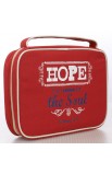 BBM543 - Red "Hope" Retro Blessings Bible Cover (Medium) - - 4 