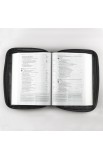 BBM547 - Gray Fish Applique Poly Canvas Bible Cover (Medium) - - 3 