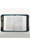 BBM551 - "God's Love Never Fails" Teal Bible Cover (Medium) - - 7 