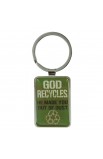 KEP020 - "God Recycles" Metal Keyring - - 2 