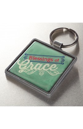 KEP024 - "Grace" Metal Keyring Featuring 2 Pet. 1:2 - - 1 