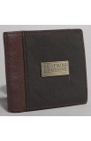 WT118 - Wallet Leather Brown Be Strong & Courageous Badge - - 4 