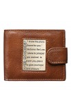 WT015 - Brown Genuine Leather Wallet Brass Inlay Jeremiah 29:11 - - 4 