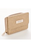 WT054 - Khaki Floral Embroidered Wallet "Faith" - - 4 