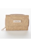 WT054 - Khaki Floral Embroidered Wallet "Faith" - - 5 