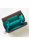 WT038 - Brown/Teal Microfiber Wallet 1 Cor 13:4 - - 7 