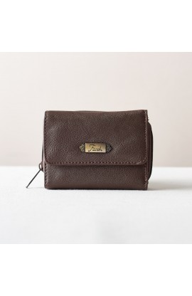 WT070 - Wallet w/"Faith" Badge (Brown) - - 1 