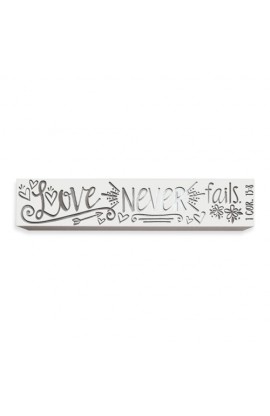 LCP11683 - Love Never Fails Cast Stone - - 1 