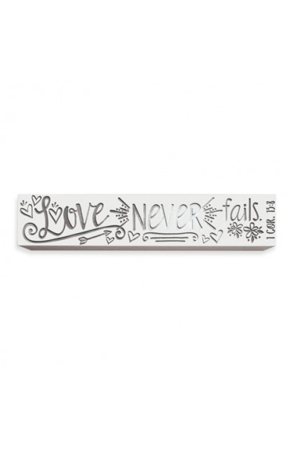 LCP11683 - Love Never Fails Cast Stone - - 1 