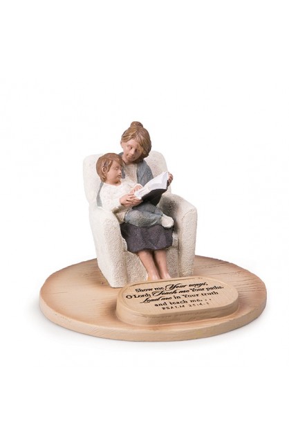 LCP20185 - Sculpture Cast Stone Devoted Mom Son - - 1 