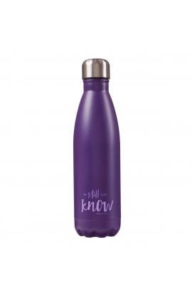 SS Water Bottle Purple Be Still