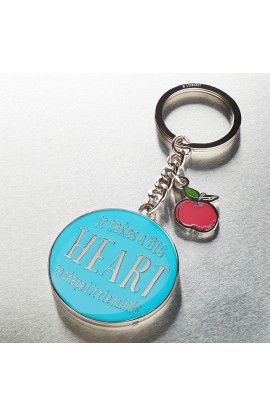 KMO051 - Blue Blessings to the Teacher "Big Heart" Keyring 1 Corinthians 16:14 - - 1 