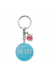 KMO051 - Blue Blessings to the Teacher "Big Heart" Keyring 1 Corinthians 16:14 - - 3 