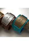 WRL021 - Ladies Leather Christian Cuff Wristband w/"Hope" Buckle - - 7 