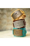 WRL020 - Ladies Leather Christian Cuff Wristband w/"Faith" Buckle - - 5 