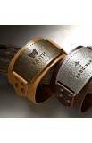 WRL020 - Ladies Leather Christian Cuff Wristband w/"Faith" Buckle - - 6 