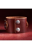 WRL019 - Ladies Leather Christian Cuff Wristband w/"Forgiven" Buckle - - 2 