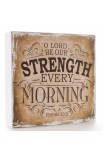 WBL010 - "Finishing Strong Collection: O Lord be Our Strength" Small Wooden Wall Plaque - - 2 