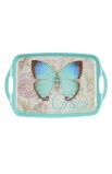 TRA003 - Botanic Butterfly Blessings Melamine Handled Serving Tray - - 1 