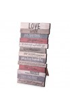 LCP45028 - Plaque Wall Desktop MDF Stacked Wood Love 5 x 10 - - 1 