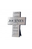 LCP11945 - Cross Wall/Desktop Metal Silver Printed Journey - - 1 