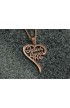 SC0064 - JESUS LOVES ME HEART NECKLACE GOLD ROSE PLATED - - 1 