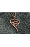 SC0064 - JESUS LOVES ME HEART NECKLACE GOLD ROSE PLATED - - 1 