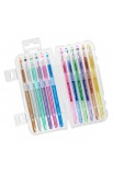 PEN275 - Gel Pen Set 12pc Metallic/Glitter - - 2 