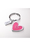 KME004 - Heart Keyring with "Love" Charm - - 1 