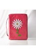 BBM418 - Flower Applique "Joy" Leather Look Bible Cover (Medium) - - 1 