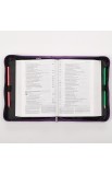 BBM485 - Purple Floral LuxLeather Bible Cover Featuring Jer. 29:11 (Medium) - - 6 