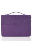 BBM566 - Purple "Trust" Bible Cover (Medium) - - 5 